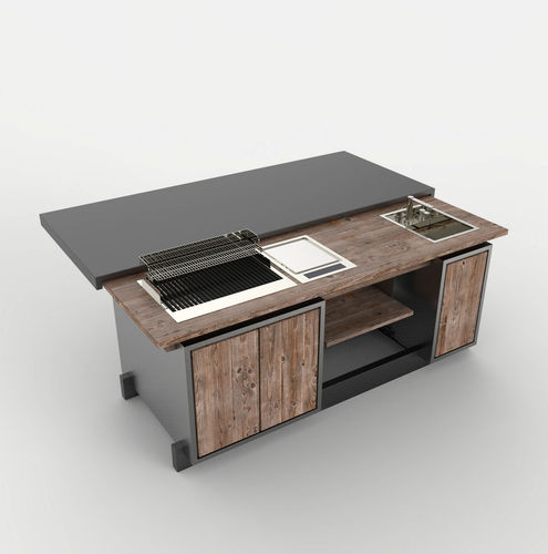 Cucina in schiuma di poliuretano - Essenza - Laboratorio Mattoni - da esterno / contemporanea / in abete