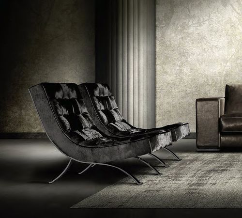 Chauffeuse contemporanea - EMILY - Lof's - Interior - - in pelle / in acciaio cromato