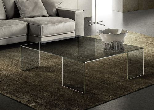 Tavolino basso contemporaneo - CALDER - Lof's - Interior - - in vetro / rettangolare / per uso residenziale