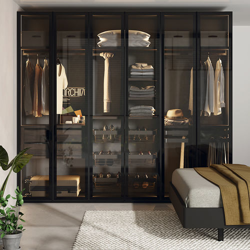 Armadio modulare - Shadow - Mobenia - contemporaneo / in laminato / con ante battenti