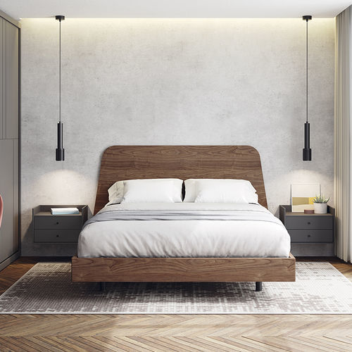 Testiera per letto matrimoniale - Trapez - Mobenia - contemporanea / in tessuto / in laminato