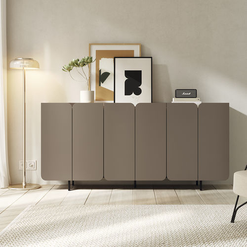 Credenza contemporanea - Tulip - Mobenia - in MDF laccato / in melaminico / con ante battenti
