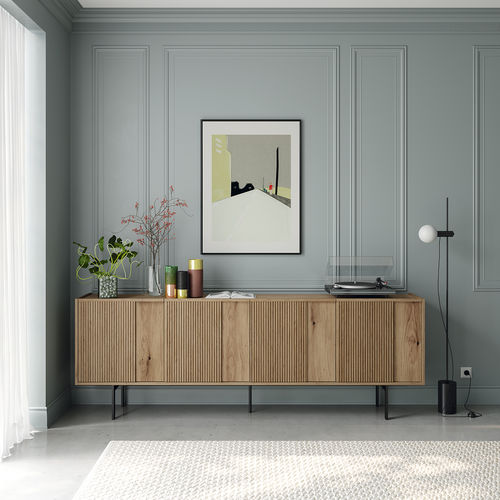 Credenza contemporanea - Jazz - Mobenia - in MDF laccato / in ceramica / in melaminico