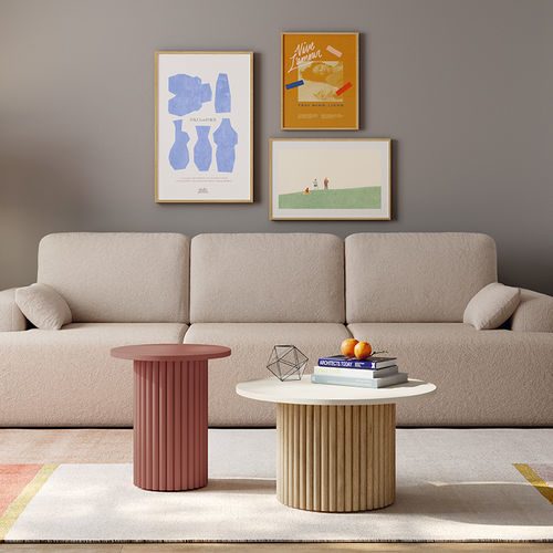 Tavolino basso contemporaneo - Shitake - Mobenia - in MDF laccato / in melaminico / con supporto in legno laccato