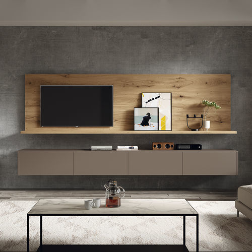 Parete attrezzata TV contemporaneo - Mobenia Basics - Mobenia - in MDF laccato / in melaminico / modulare