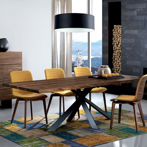 Tavolo da pranzo contemporaneo - MONTANA - Oliver B. Group srl - in metallo / in marmo / rettangolare