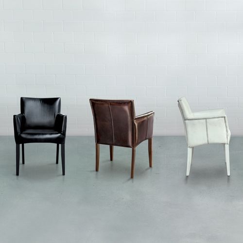 Sedia classica - CUBO - Oliver B. Group srl - da interno / in pelle / con supporto in legno