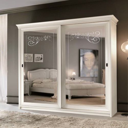 Armadio classico - ART. 6205 - Francesco Pasi Srl - in legno laccato / a porte scorrevoli / a specchio