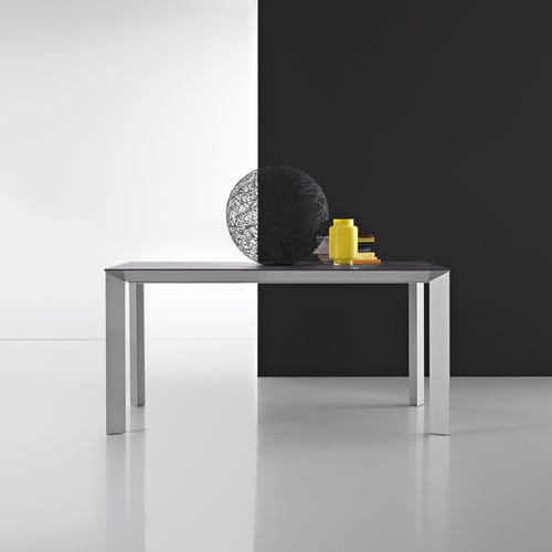 Tavolo contemporaneo - DIAMANTE - Point srl - impiallacciato in legno / in alluminio / con supporto in alluminio
