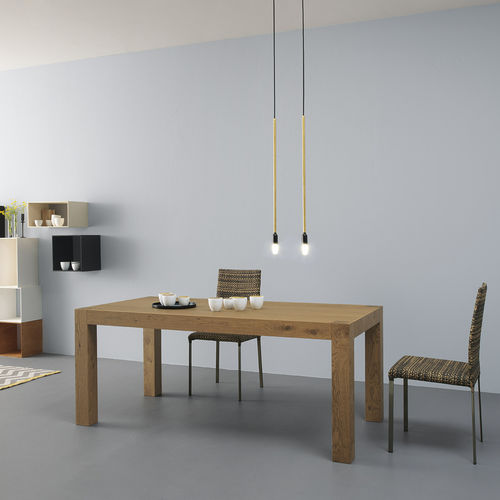 Tavolo contemporaneo - TOLA - Point srl - in rovere / in metallo / rettangolare