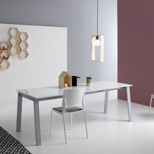 Tavolo contemporaneo - DELTA - Point srl - in metallo / con supporto in metallo / rettangolare