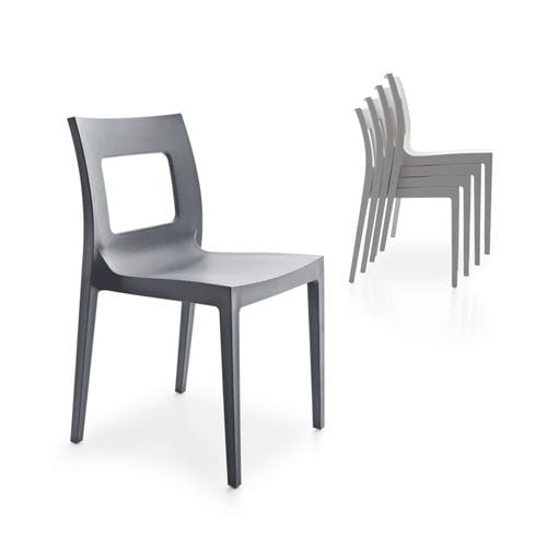 Sedia contemporanea - LUCY - Point srl - da esterno / da interno / in polipropilene