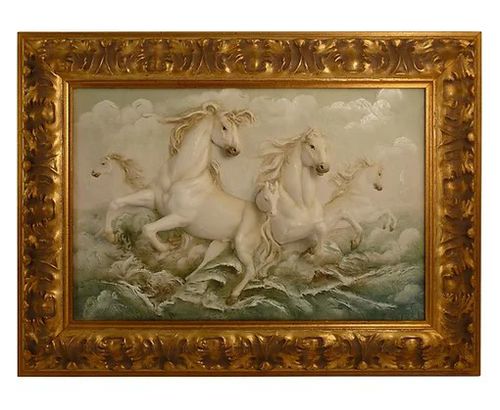 Quadro - Small running horses - Porcellane Principe snc