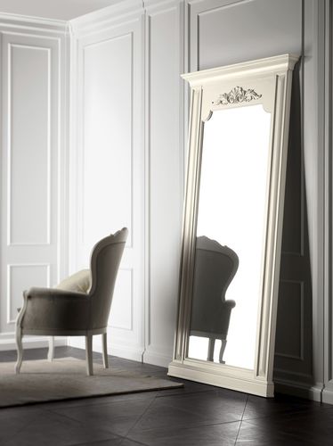 Specchio da terra - CVO001 - Prestige srl unipersonale - in stile / rettangolare / in ciliegio