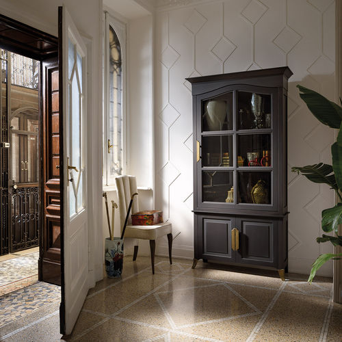 Vetrina armadio tradizionale - CVC041B - Prestige srl unipersonale - da appoggio / in vetro / in faggio