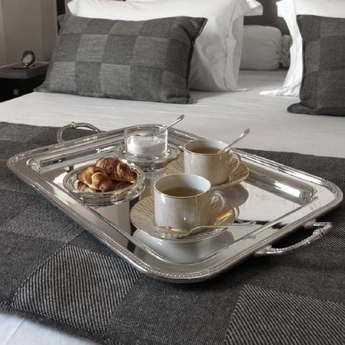 Vassoio di servizio in metallo argentato - LE PERLE : 9.47.3802 - Rino Greggio Argenterie spa - per uso domestico / contract