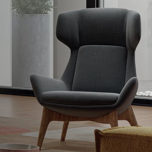Poltrona contemporanea - CIAPARATT - S.m.c. Italia srl - in espanso / in tessuto / in legno