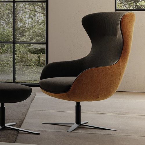 Poltrona contemporanea - BARLAFUSS - S.m.c. Italia srl - in tessuto / in metallo / con rivestimento rimovibile