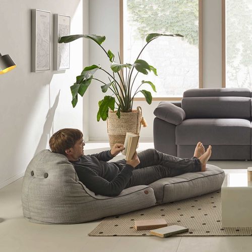 Pouf contemporaneo - ENOLA - Tapizados Acomodel Yecla sl - in schiuma di poliuretano / in fibra di poliestere / rettangolare