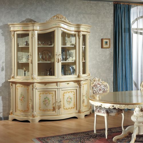 Credenza con alzata in stile - ART.9903 - Tarocco Vaccari Group srl - in legno laccato