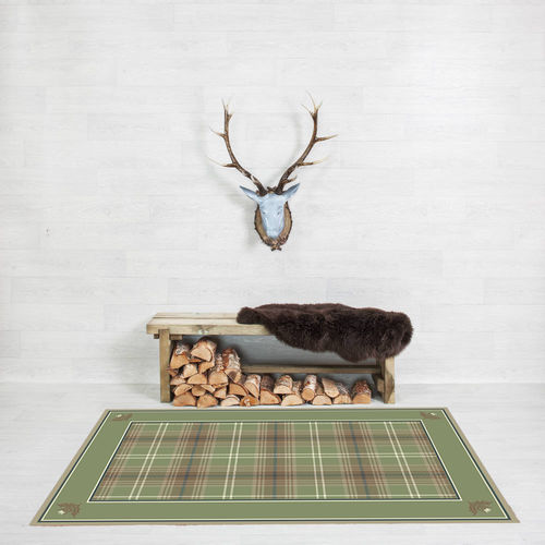 Tappeto tradizionale - LOCHFERN WOODS THISTLE CORNER BORDER - STEVENS AND GRAHAM - con motivo astratto / in lana / rettangolare