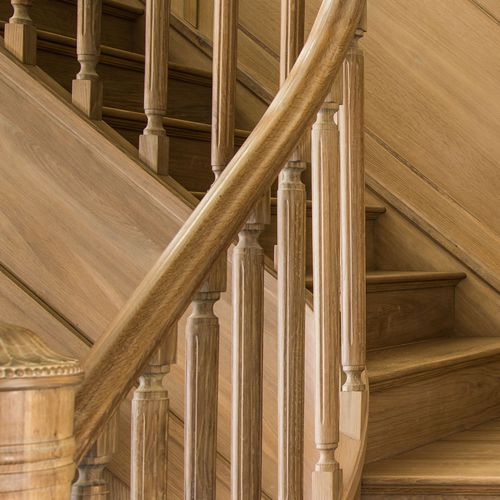Ringhiera in legno - QC FLOORS - a sbarre / da interno / per scala