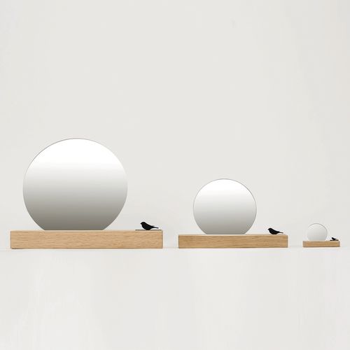 Specchio da appoggio - XX_SP15 - RAUMGESTALT - contemporaneo / rotondo / in rovere