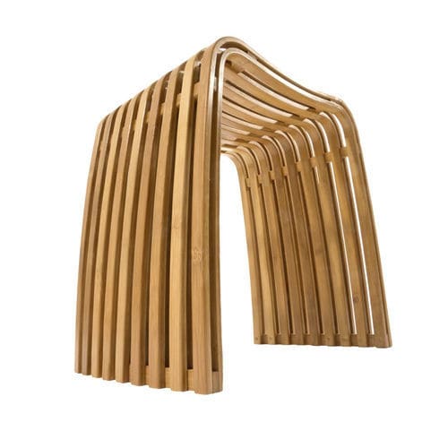 Sgabello contemporaneo - Ordina  - CIPI' - in legno laccato / in bambù / con supporto in legno laccato