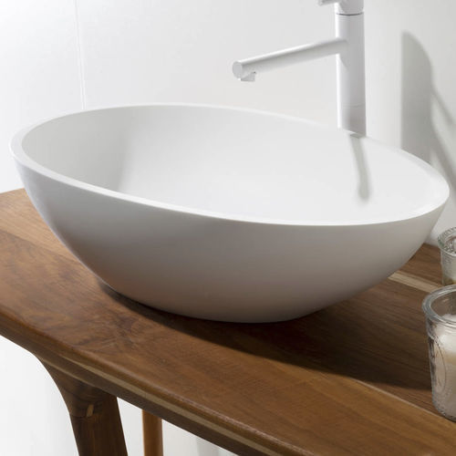 Lavabo da appoggio - Uovo  - CIPI' - in Solid Surface / senza foro / senza troppopieno