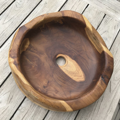 Lavabo da appoggio - Bantul  - CIPI' - in teak / in materiale riciclato / rotondo