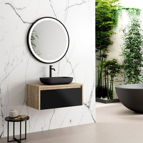 Mobile lavabo doppio - LAMBDA - COYCAMA - sospeso / in MDF / contemporaneo