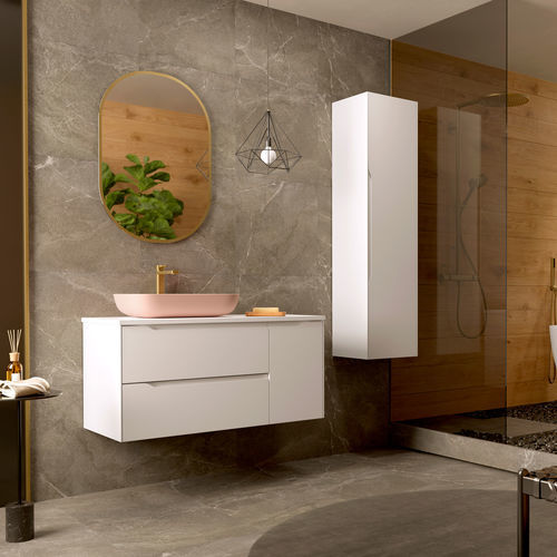 Mobile lavabo sospeso - CENIT - COYCAMA - in MDF / contemporaneo / 1 porta