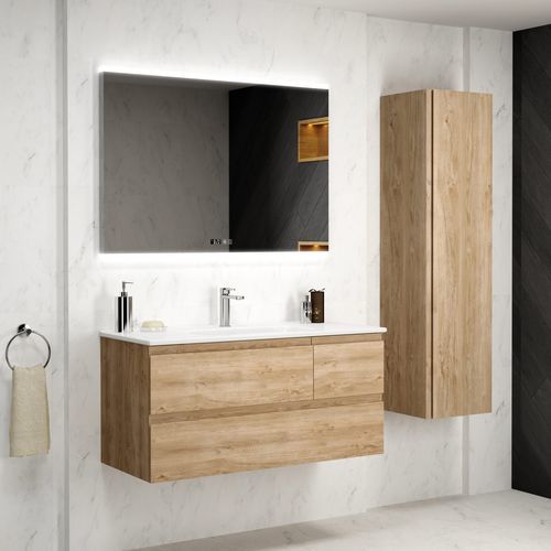 Mobile lavabo sospeso - LÚXOR - COYCAMA - in MDF / contemporaneo / senza ante