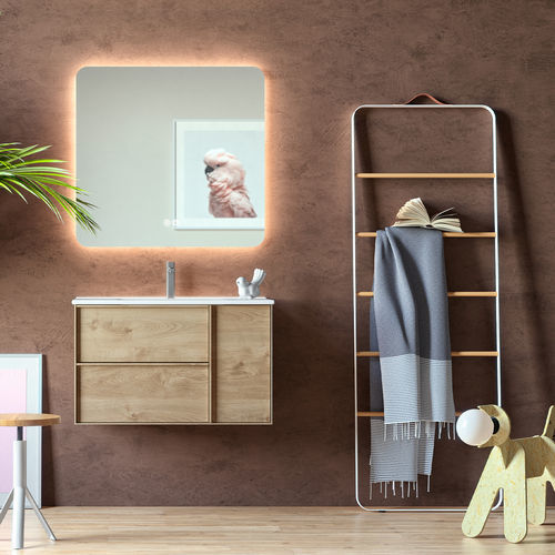 Mobile lavabo sospeso - OSLO - COYCAMA - in MDF / contemporaneo / 1 porta