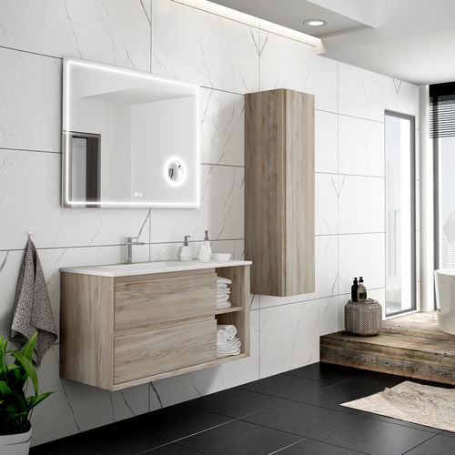 Mobile lavabo sospeso - HOLE - COYCAMA - in MDF / contemporaneo / senza ante