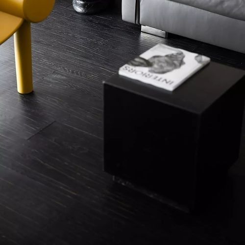 Parquet multistrato - ONDA NERO - FOGLIE D'ORO BY LATIFOGLIA - in rovere / ponte di barca / verniciato