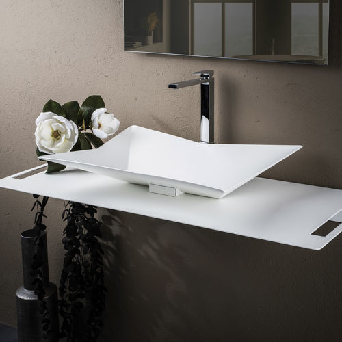 Lavabo da appoggio - ORIGAMI - GRAZIANO RADIATORS - in acciaio inossidabile / senza foro / senza troppopieno
