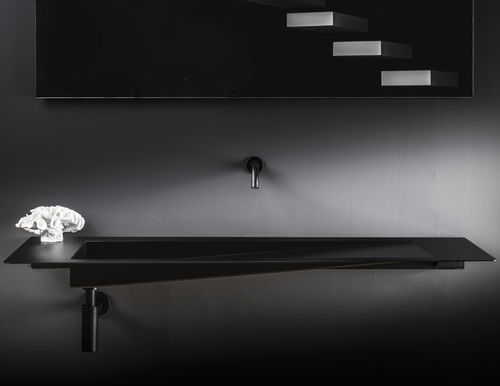 Lavabo da incasso - BLADE - GRAZIANO RADIATORS - in acciaio inossidabile / con piano integrato / rettangolare