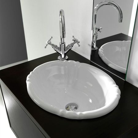 Lavabo sottopiano - OLD ENGLAND - KI & KO - in ceramica / ovale / contemporaneo