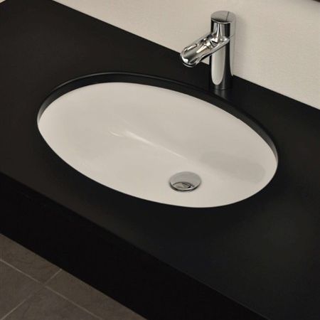 Lavabo sottopiano - KI & KO - in ceramica / ovale / contemporaneo