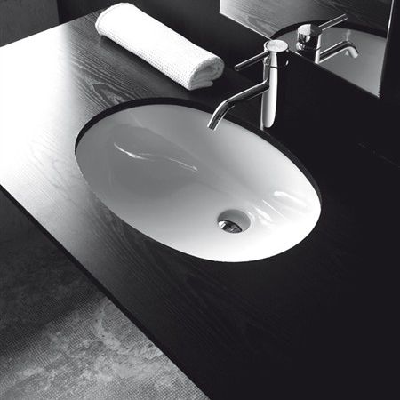 Lavabo sottopiano - PARIGI - KI & KO - in ceramica / ovale / contemporaneo