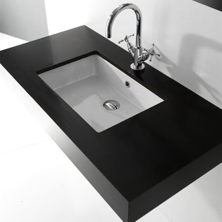 Lavabo sottopiano - TEVERE - KI & KO - in ceramica / rettangolare / contemporaneo
