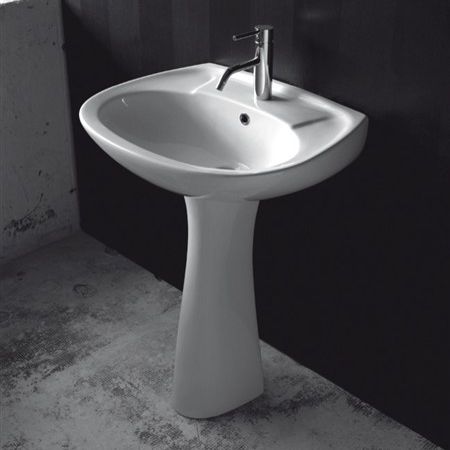 Lavabo autoportante - PEDESTAL : ISEO - KI & KO - in ceramica / contemporaneo