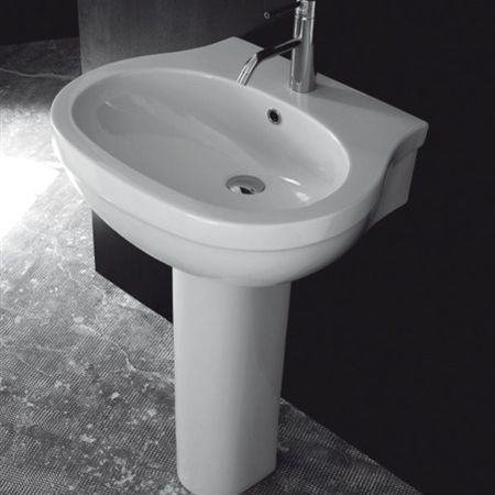 Lavabo autoportante - PEDESTAL : X.ONE - KI & KO - in ceramica / contemporaneo