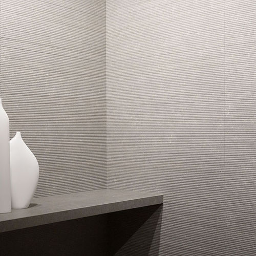 Piastrella in gres porcellanato - BERA&BEREN - LIVING CERAMICS - a rilievo / bocciardata / da interno