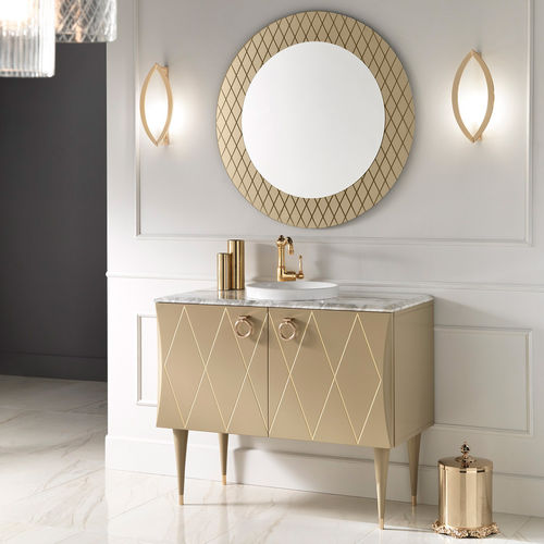 Mobile lavabo da appoggio - PARK-AVENUE-06 - MIA ITALIA - in legno laccato / in marmo / classico