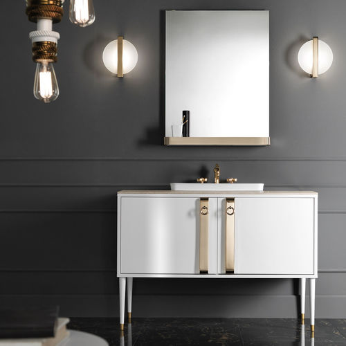 Mobile lavabo da appoggio - TRIBECA-06 - MIA ITALIA - in legno laccato / classico / con cassetti