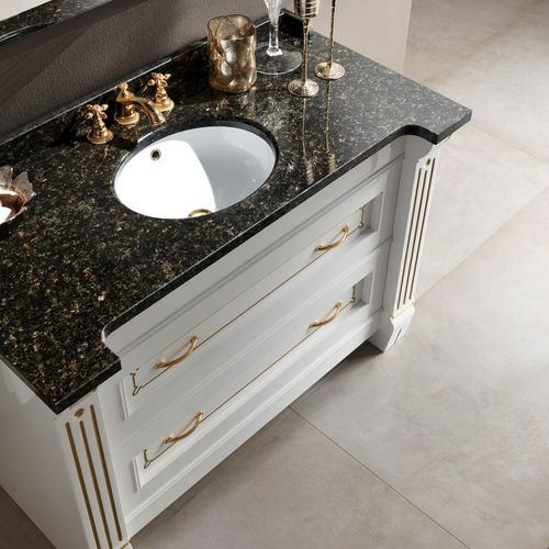 Mobile lavabo da appoggio - OPERA-09 - MIA ITALIA - in legno laccato / in marmo / classico