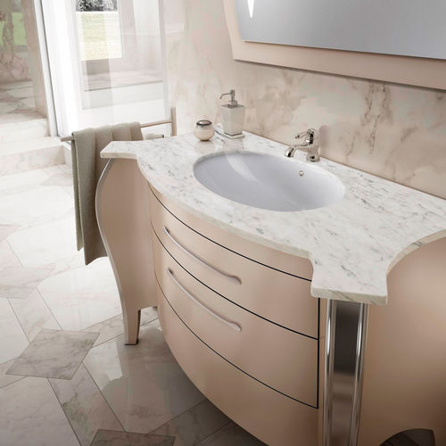 Mobile lavabo da appoggio - BELVEDERE-03 - MIA ITALIA - in legno laccato / in marmo / classico