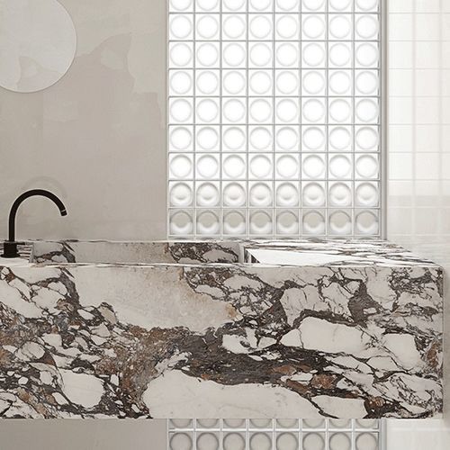 Rivestimento vasca da bagno rettangolare - BVLGARI ROSSO  - NABEL GROUP - in ceramica